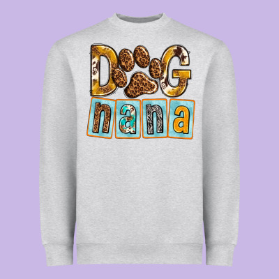 Dog Nana With Paw Heavyweight Sweatshirt Designed By Texasbilliewilder