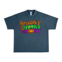 Midnight Navy spooky with lightning bolt Urban Heavy Tee - BundleAndBundleShop