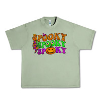 Oil Green spooky with lightning bolt Urban Heavy Tee - BundleAndBundleShop