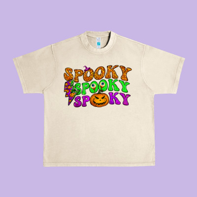 Spooky With Lightning Bolt Urban Heavy Tee Designed By Bundleandbundleshop