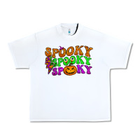 White spooky with lightning bolt Urban Heavy Tee - BundleAndBundleShop