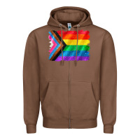 Chestnut Pride flag background Zipper Hoodie - CowGirlArtShop
