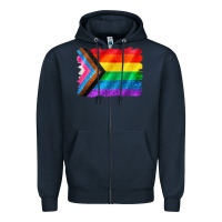 Navy Pride flag background Zipper Hoodie - CowGirlArtShop