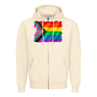 Sandshell Pride flag background Zipper Hoodie - CowGirlArtShop