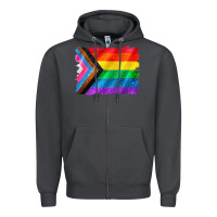 Smoke Pride flag background Zipper Hoodie - CowGirlArtShop