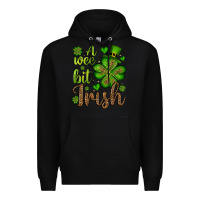Black St. Patrick's A wee bit irish Premium Hoodie - OliviaCreatesArt