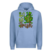 Colony Blue St. Patrick's A wee bit irish Premium Hoodie - OliviaCreatesArt
