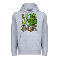 Heather Grey St. Patrick's A wee bit irish Premium Hoodie - OliviaCreatesArt