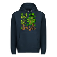 Navy St. Patrick's A wee bit irish Premium Hoodie - OliviaCreatesArt