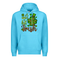 Ocean Blue St. Patrick's A wee bit irish Premium Hoodie - OliviaCreatesArt