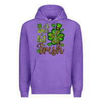 Purple St. Patrick's A wee bit irish Premium Hoodie - OliviaCreatesArt