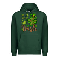 Sports Green St. Patrick's A wee bit irish Premium Hoodie - OliviaCreatesArt