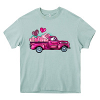 Arona valentine's day pink truck Heavy Core Tee - BarkalooDesign