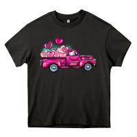 Asphalt valentine's day pink truck Heavy Core Tee - BarkalooDesign
