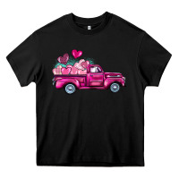 Black valentine's day pink truck Heavy Core Tee - BarkalooDesign