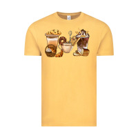 Vintage Mustard Bakery Coffee Cups With Cookie Bbs Vintage Tee - BundleAndBundleShop