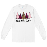 White Happy Holidays Tree Long Sleeve Tee - Bettercallsaul
