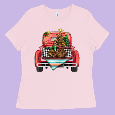 Christmas Truck Ladies Tee Designed By Barkaloodesign