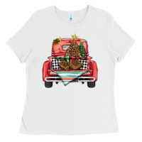 White Christmas truck Ladies Tee - BarkalooDesign