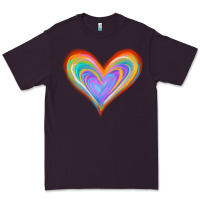 Plum Watercolor Pride Heart Premium Tee - Jasminsmagicworld