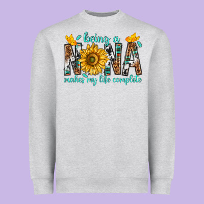 Being A Nana Makes My Life Complete Heavyweight Sweatshirt Designed By Texasbilliewilder