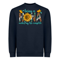 Navy Being a Nana Makes My Life Complete Heavyweight Sweatshirt - texasbilliewilder