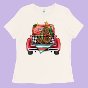 Christmas Truck Ladies Tee Designed By Barkaloodesign