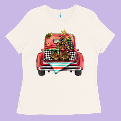 Christmas Truck Ladies Tee Designed By Barkaloodesign
