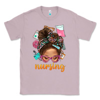 Lilac Messy Bun Nursing With Leopard Glasses Bbs Classic Tee - BundleAndBundleShop