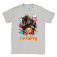 Moon Dust Messy Bun Nursing With Leopard Glasses Bbs Classic Tee - BundleAndBundleShop