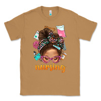 Toasted Coconut Messy Bun Nursing With Leopard Glasses Bbs Classic Tee - BundleAndBundleShop