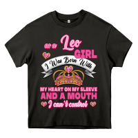Asphalt As A Leo Girl I Was Born With My Heart On My Sleeve And A Mouth Heavy Core Tee - Jasminsmagicworld