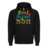 Black proud autism mom Zipper Hoodie - CowGirlArtShop