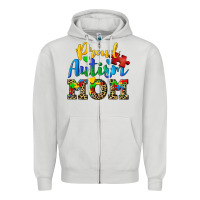 Dove Grey proud autism mom Zipper Hoodie - CowGirlArtShop