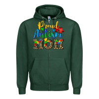 Sports Green proud autism mom Zipper Hoodie - CowGirlArtShop