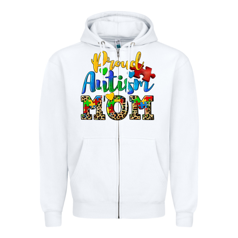 Proud Autism Mom Zipper Hoodie by CowGirlArtShop | Teevron