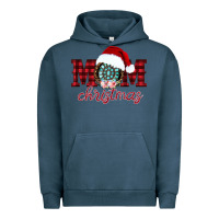 Pigment Midnight Navy mom Christmas Urban Hoodie - CowhideDigitalArt