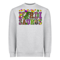 Heather Grey Mardi saurus Heavyweight Sweatshirt - NancyCooperArtShop