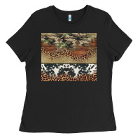 Black cowhide leopard camouflage Ladies Tee - Jasminsmagicworld