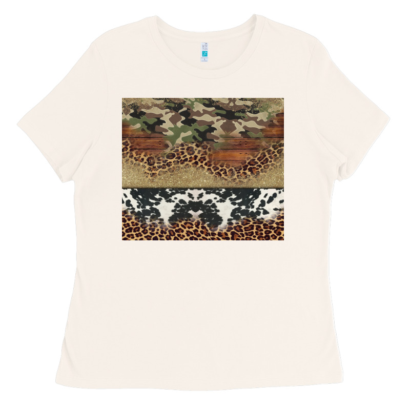 Cowhide Leopard Camouflage Ladies Tee by Jasminsmagicworld | Teevron