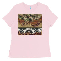Bubblegum Pink cowhide leopard camouflage Ladies Tee - Jasminsmagicworld