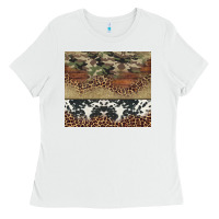 White cowhide leopard camouflage Ladies Tee - Jasminsmagicworld