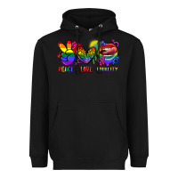 Black Peace love equality Heavyweight Hoodie - FaDigitalArtStudio