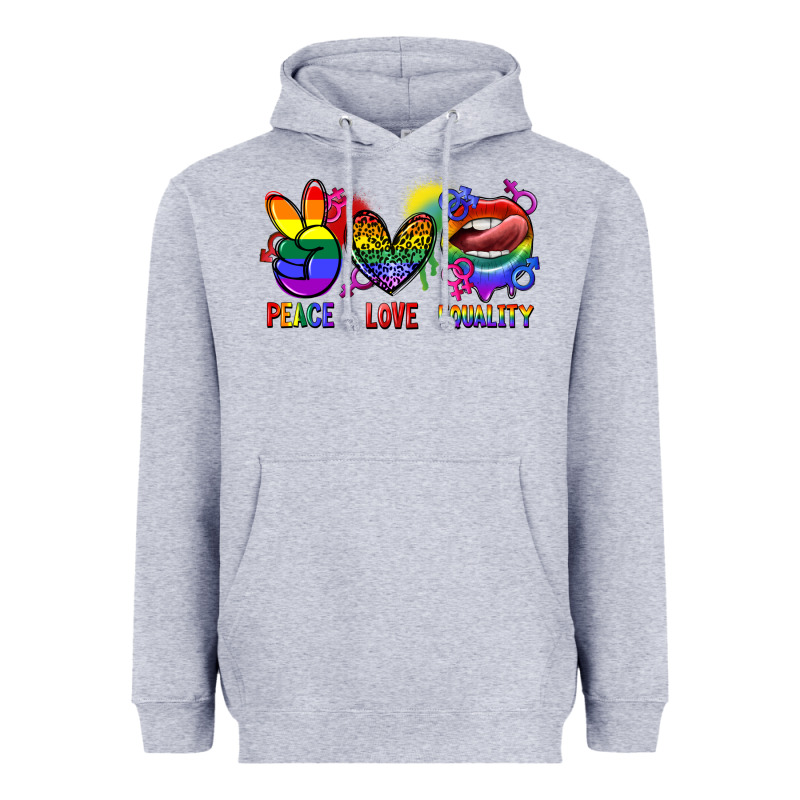 Peace Love Equality Heavyweight Hoodie by FaDigitalArtStudio | Teevron