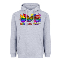 Heather Grey Peace love equality Heavyweight Hoodie - FaDigitalArtStudio