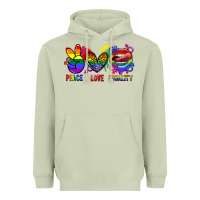 Matcha Peace love equality Heavyweight Hoodie - FaDigitalArtStudio