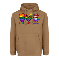 Toasted Coconut Peace love equality Heavyweight Hoodie - FaDigitalArtStudio