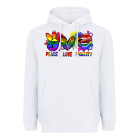 White Peace love equality Heavyweight Hoodie - FaDigitalArtStudio