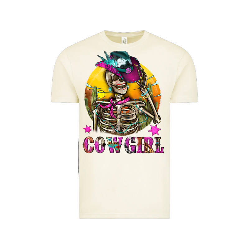 Cowgirl Skeleton With Landscape Vintage Tee by BundleAndBundleShop | Teevron
