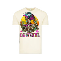 Vintage Arctic Cowgirl Skeleton With Landscape Vintage Tee - BundleAndBundleShop